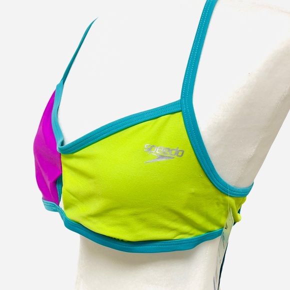NWT Speedo Women's Bikini Swimsuit Top Endurance Lite Tie Back Solid Size XL - Picture 5 of 8
